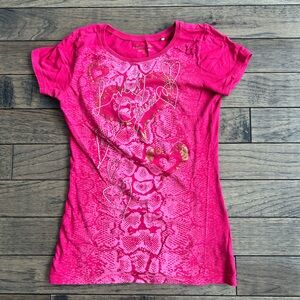 Y2K Babydoll Guess Hot Pink Tee